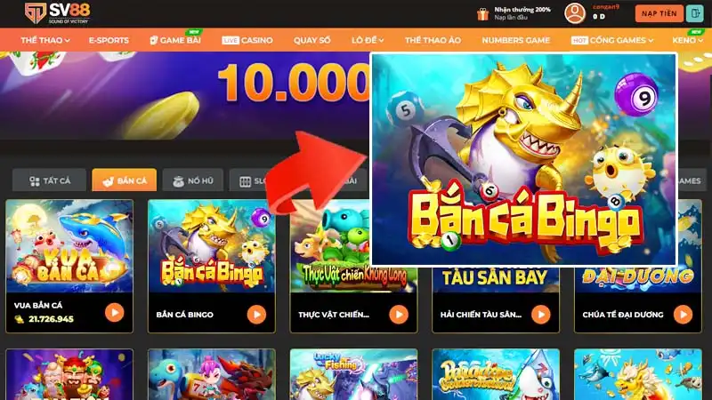Giới thiệu trò chơi Bắn cá Bingo cực hot Giới thiệu trò chơi Bắn cá Bingo cực hot